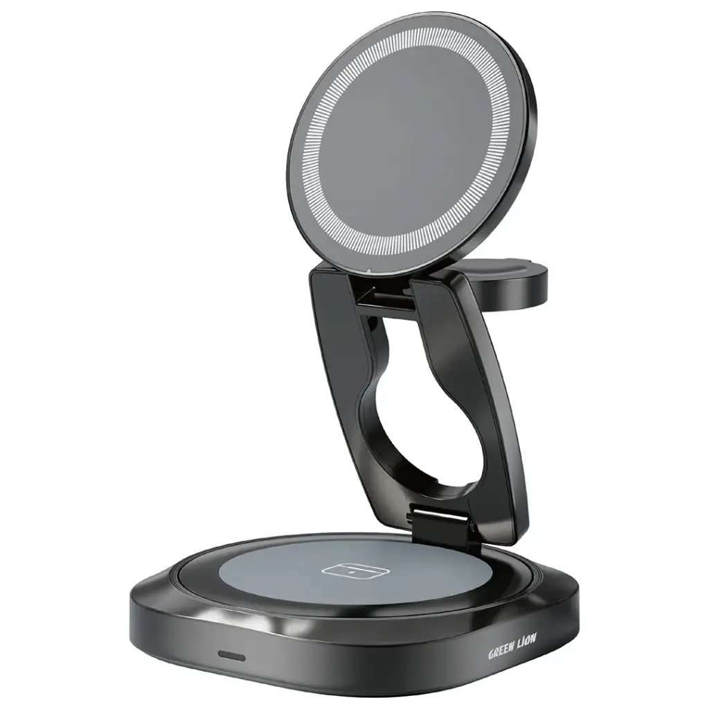 Green Lion Qi2.2 Mag flex Foldable 3 in 1 Magnetic Wireless Charger 25W - Linkphones Center